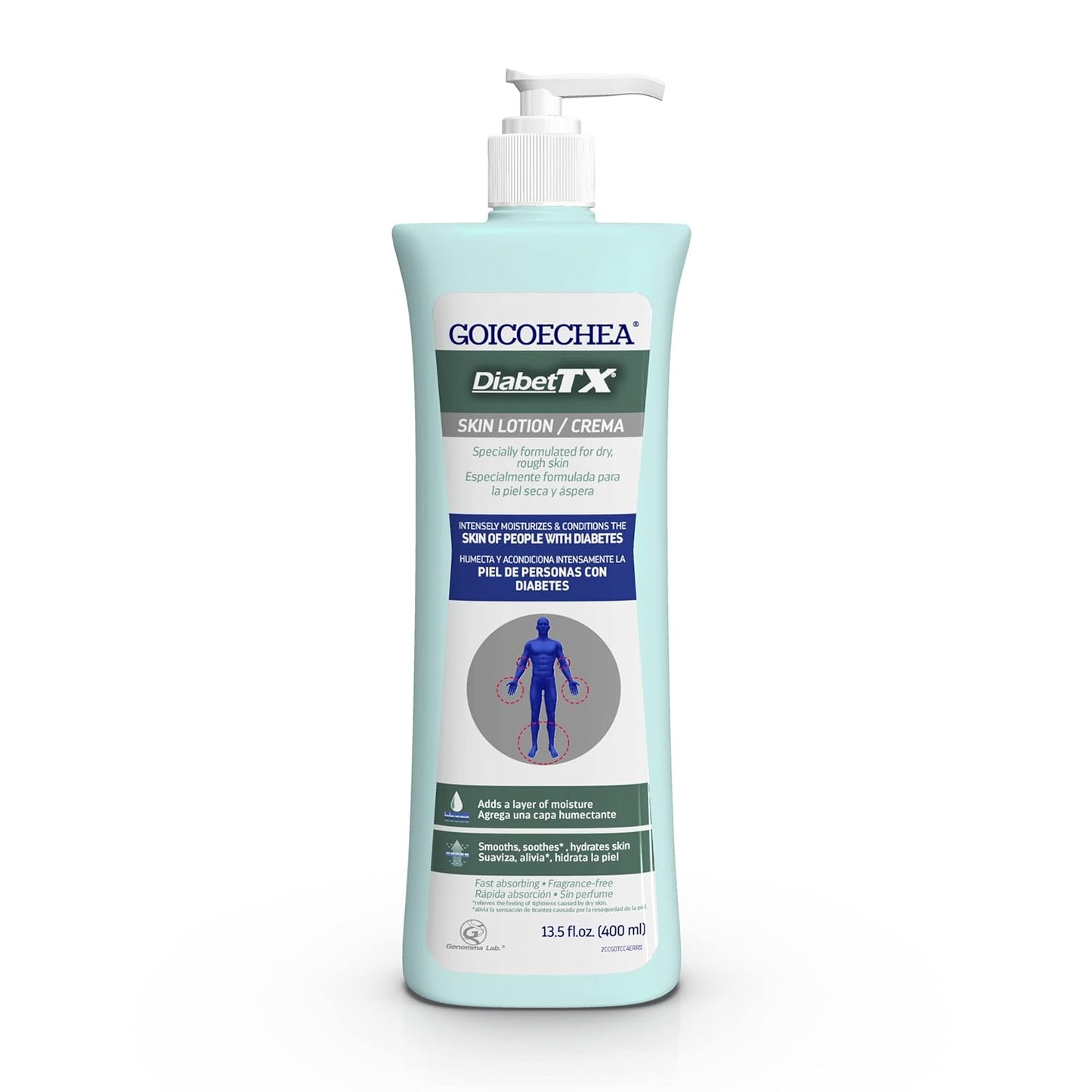 Goicoechea Diabet TX Diabetic Lotion for Dry Skin | Soothing Hydrating Cream for Women and Men, Moisturizer for Hands, Legs, Feet, and Body, Extra Dry Skin Support, 13.5 Oz, 3-Pack