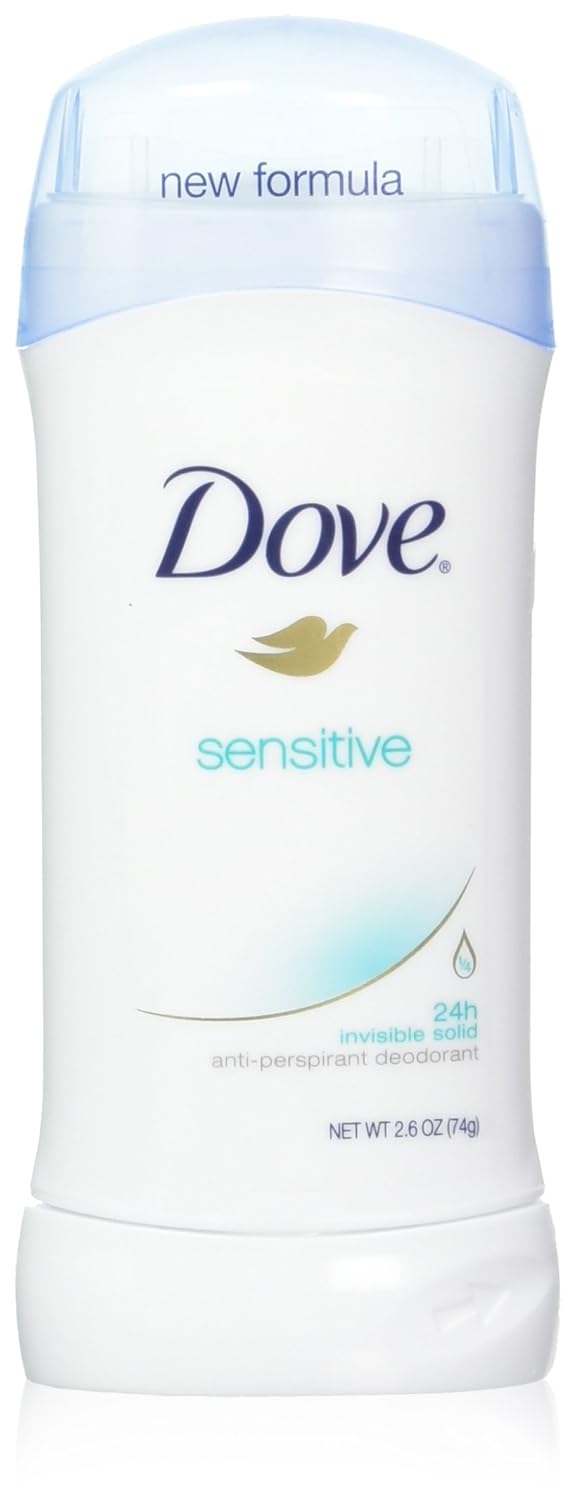 Dove Deodorant 2.6 Ounce Invisible Solid Sensitive Skin (76ml) (6 Pack)