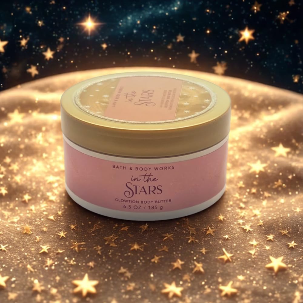 Bath & Body Works IN THE STARS Glowtion Body Butter for Women with a Red Bow for Holidays & Gifts - 6.5 oz
