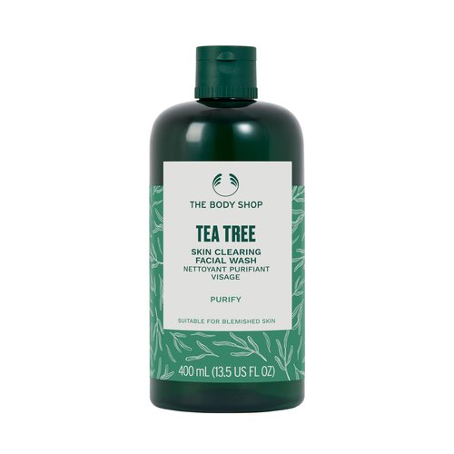 The Body Shop Tea Tree Skin Clearing Facial Wash - Purifying For Blemished Skin - Vegan - 13.5 Fl Oz
