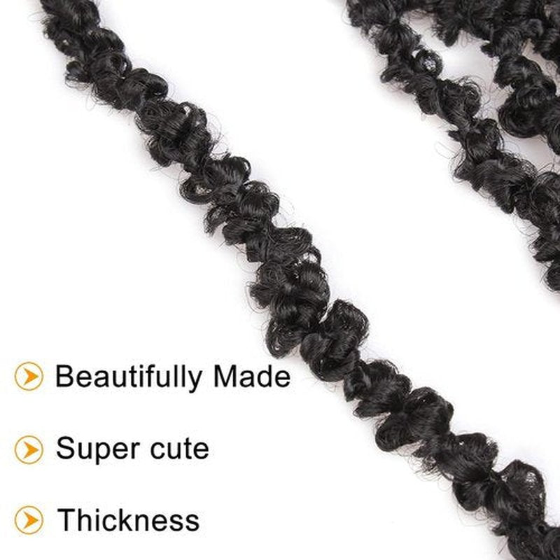 ZRQ 42 Inch Butterfly Locs Crochet Braids Hair Pre-looped Super Long Distressed Locs Synthetic Handmade Crochet Soft Locs Bohomian Goddess Locs Hair Extensions (6 Pack 1B#)