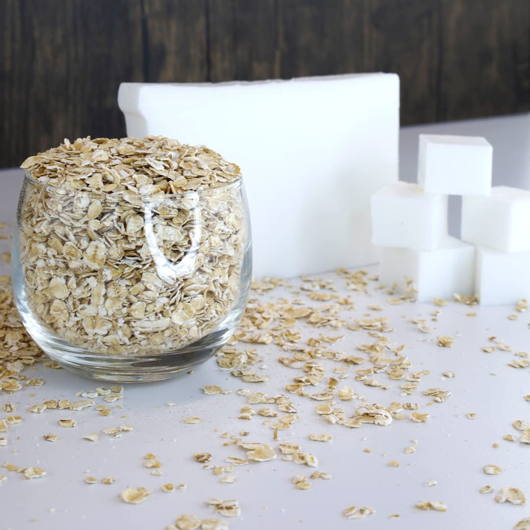 Primal Elements Oatmeal Soap Base - Moisturizing Melt and Pour Glycerin Base for Crafting, Easy to Cut - 10 Pound