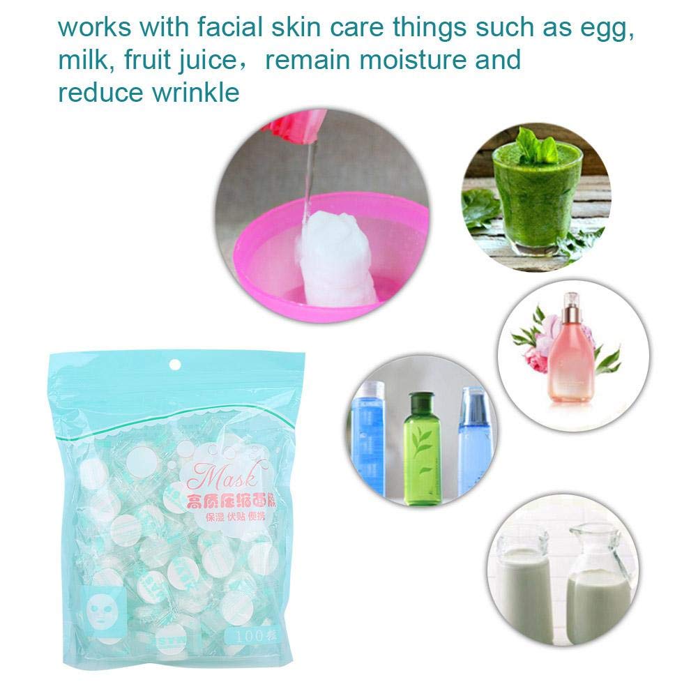 ZJchao Disposable Mask, 100Pcs/Pack Self-made DIY Mask, Non-Woven Compressed Sheets Mask, Individually wrapped Mask Paper for Home Travel Use