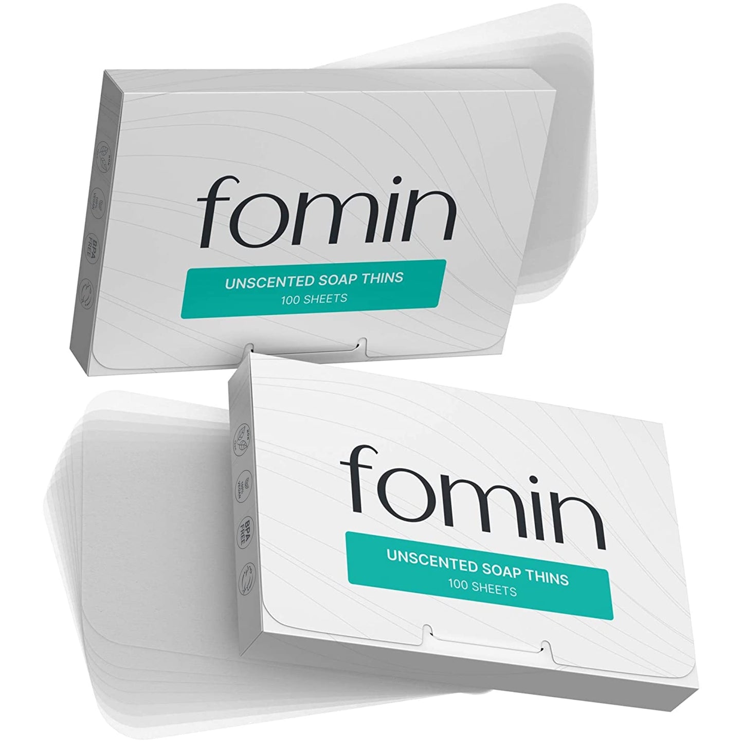 FOMIN - Paper Soap Sheets for Hand Washing - (200 Sheets) Unscented Portable Travel Soap Sheets, Dissolvable Camping Mini Soap, Portable Hand Soap sheet
