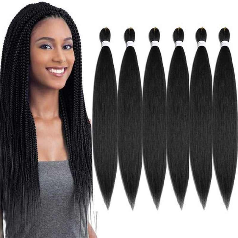 BALINGHAIR Pre-Stretched Braiding Hair Extensions Red High Temperature Braids Hair 28 Inch(A12-6Packs)