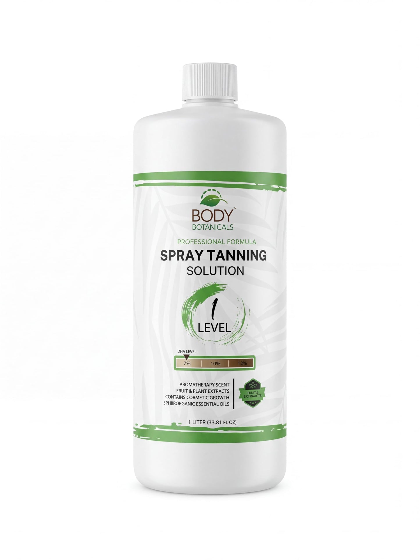 Body Botanicals Professional 7% DHA Spray Tan Solution 33.8oz – Organic Essential Oils & Aromatherapy – Long Lasting, Small Batch, Light to Medium Skin Sunless Tanning Formula