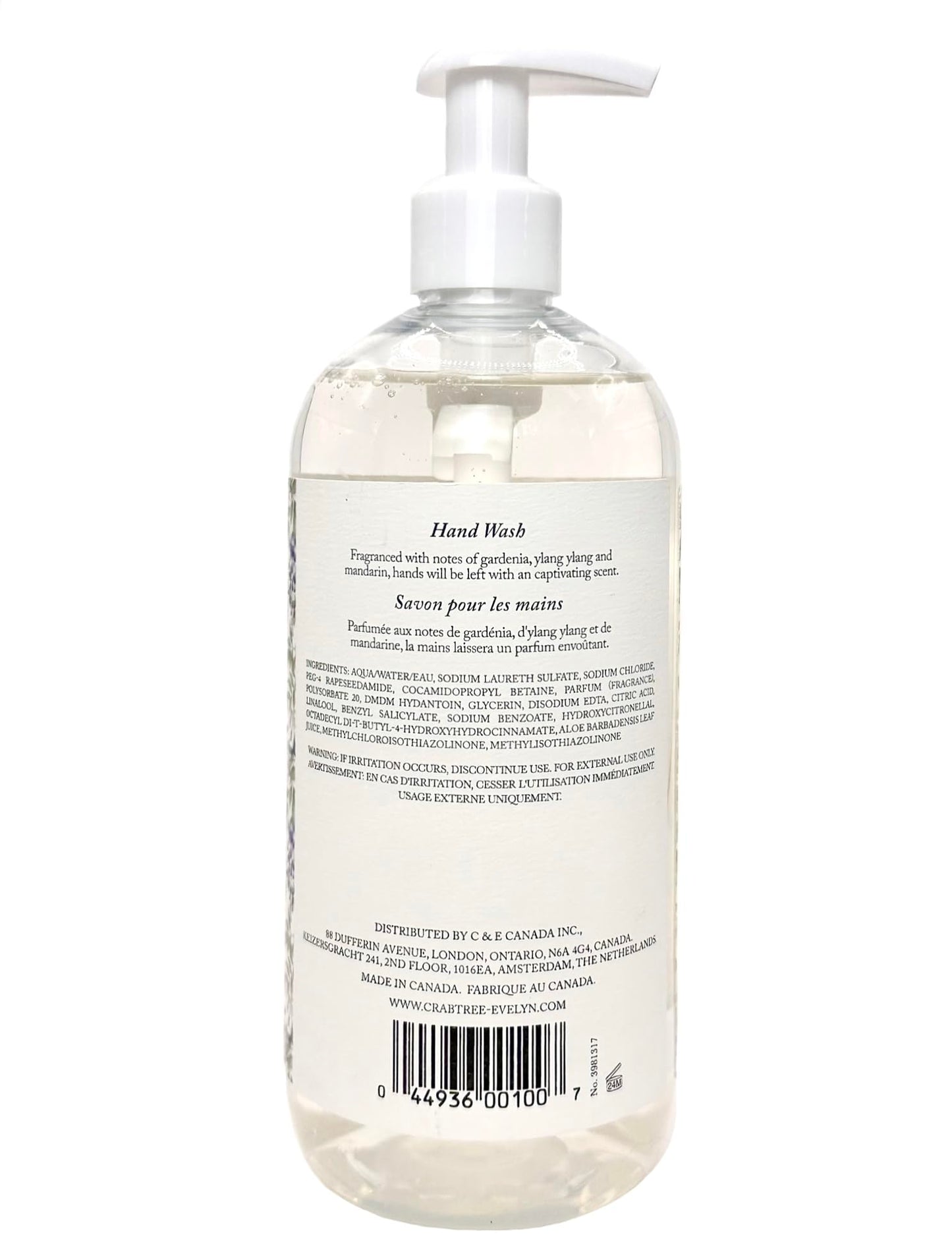 Crabtree & Evelyn WISTERIA Hand Wash 16.9 fl oz