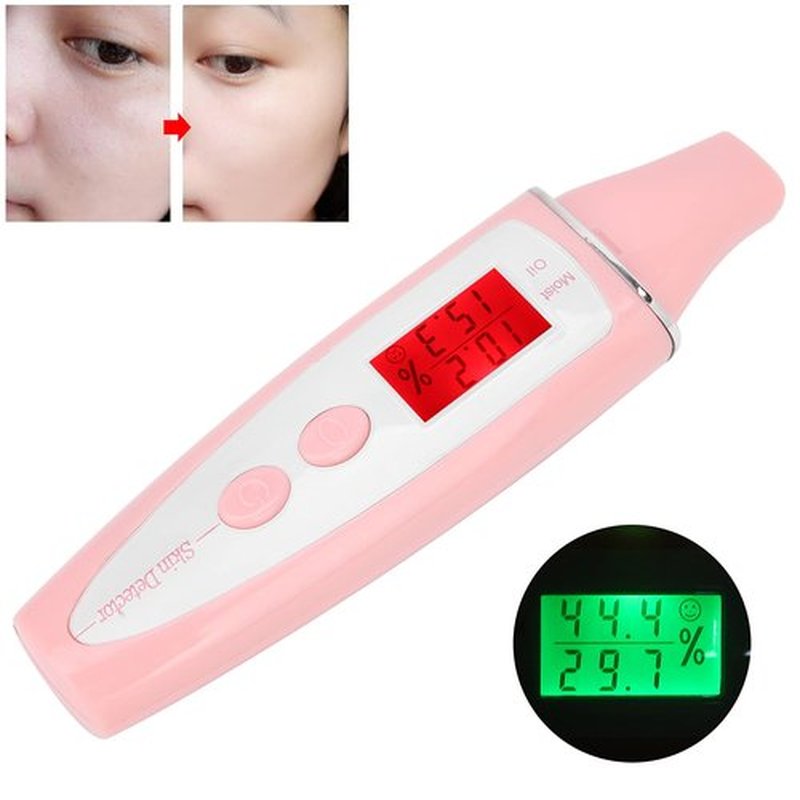 Facial Skin Tester High Sensitive LCD Digital Skin Analyzer Water Oil Analyzer with Digital LCD Display Water Oil Monitor for Skin Care for Traveling,Home,Beauty Salon(01)