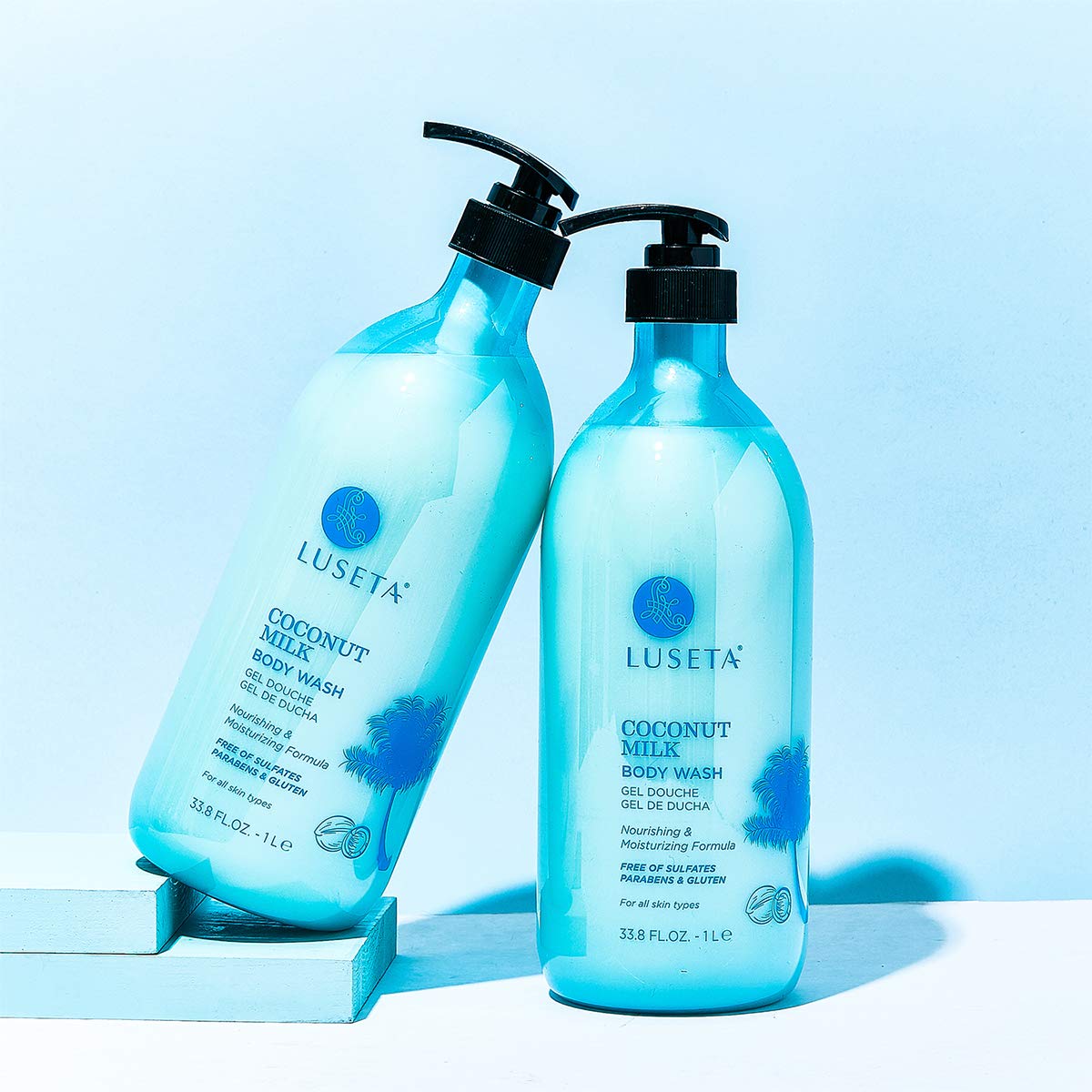 Luseta Coconut Milk Body Wash,Gentle Soap-Free Body Cleanser Deeply Moisturizes for Dry Skin 33.8oz