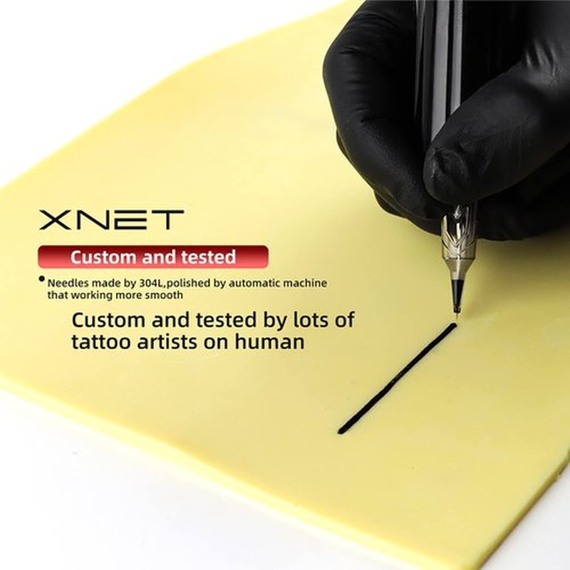 Xnet X-RAY #12 Standard 9RM Tattoo Cartridges 20pcs Disposable 0.35mm 9 Curved Magnum Needles for Professional Tattoo Artists Permanent Makeup Tattoo Supplies