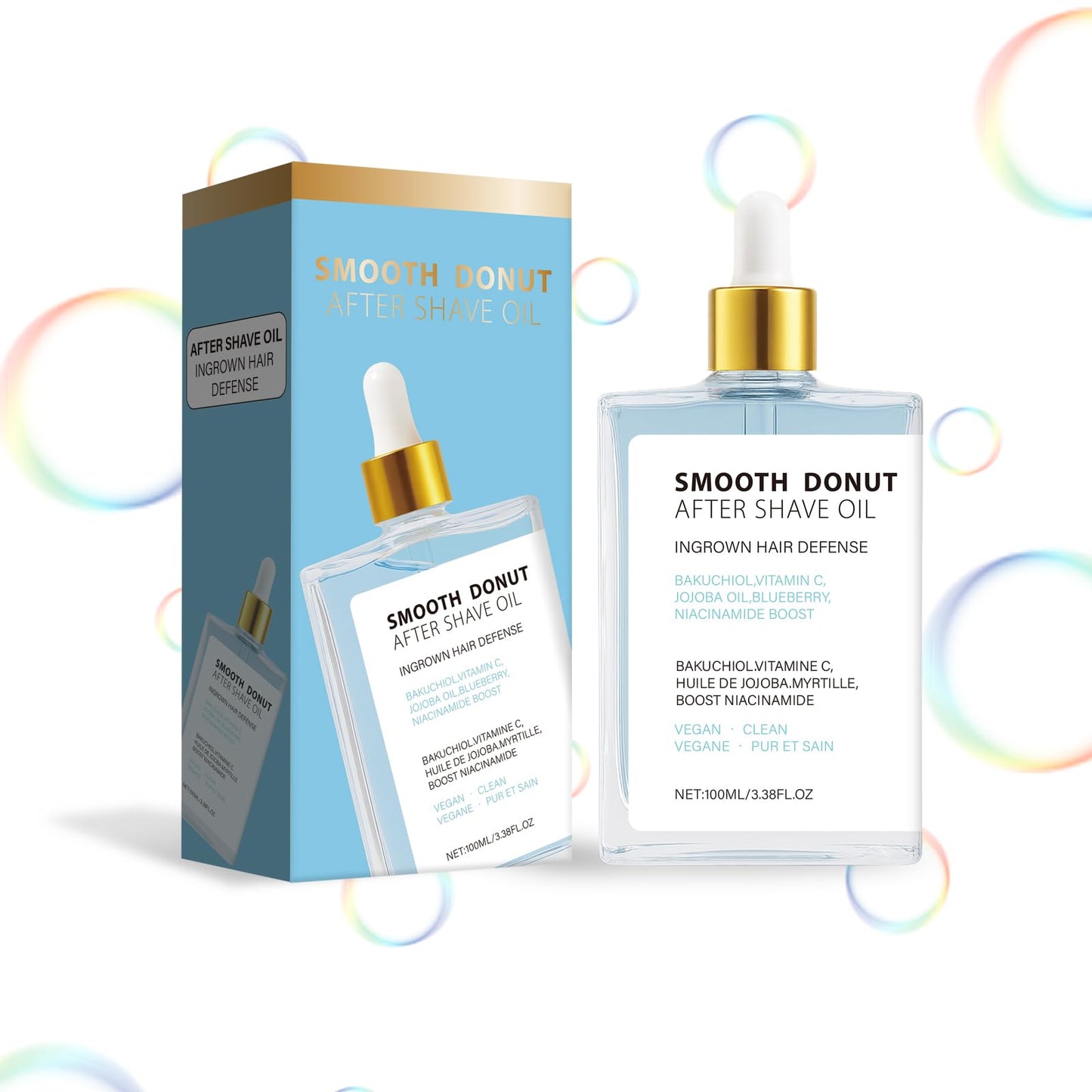 Donut after Shave Oil for Skin, Hydrate Post-Shave for Skin Soft Shave After Shave Oil For Women 100 mL