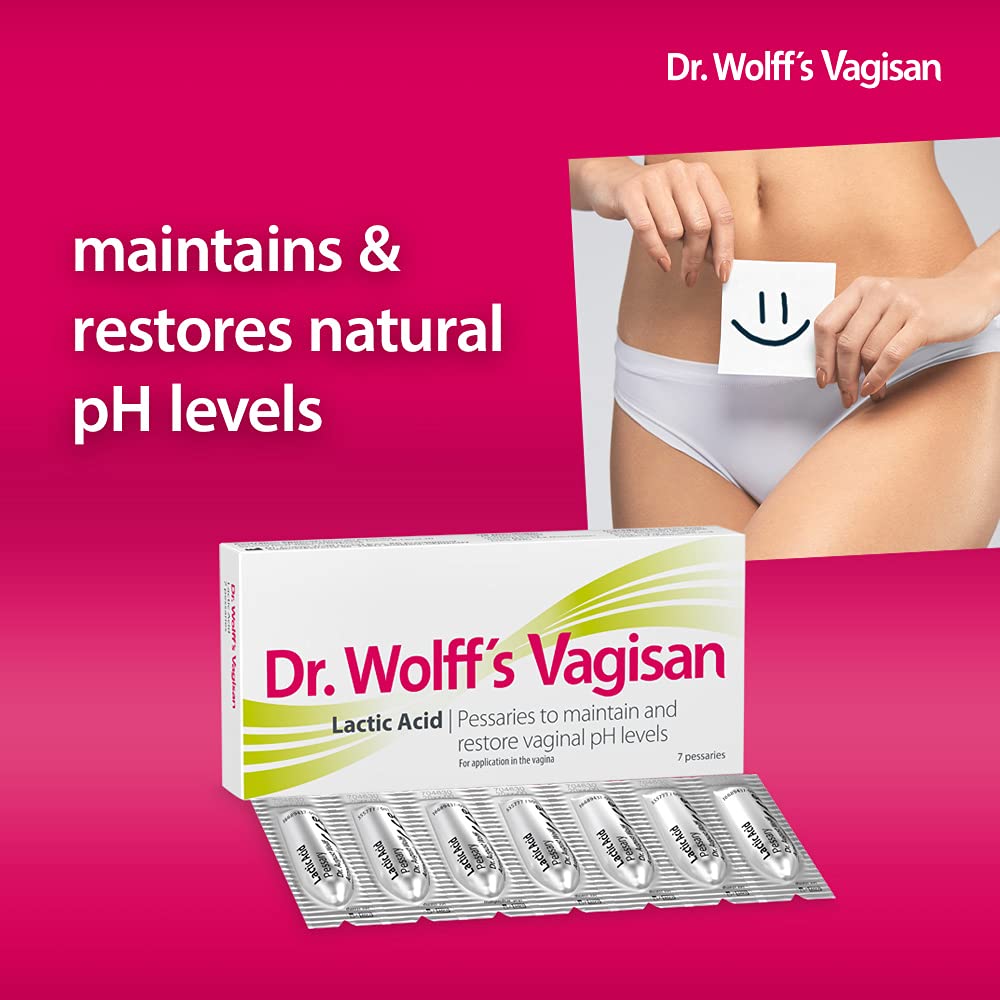 Dr. Wolff`s Vagisan Lactic Acid Helps to Prevent Vaginal Infection | Daily Vaginal Health and Intimate Hygiene | Also During Pregnancy and Breastfeeding | 2X 7pcs