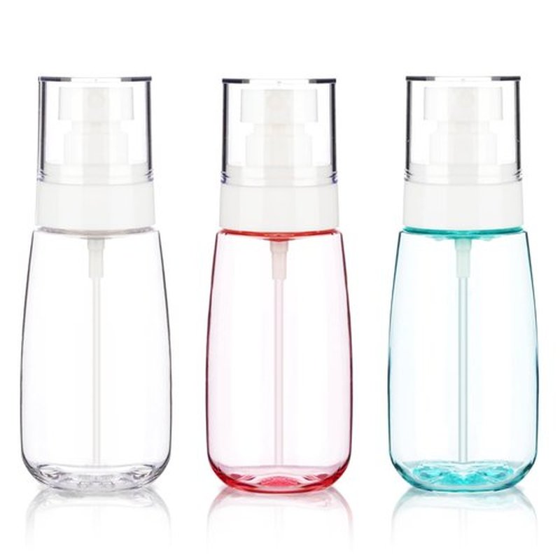 GIVITASOT 3pack Small Spray Bottle, 2.7oz Mini Spray Bottles, Empty Travel Spray Bottle, Fine Mist Plastic Spray Bottles (Clear+Green+Pink)
