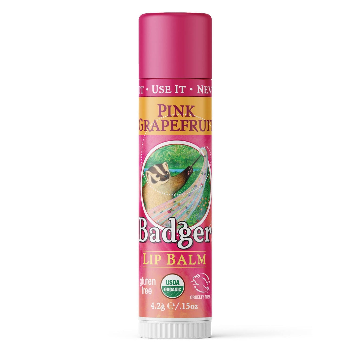 W.s. Badger, Pink Grapefruit Classic Lip Balm, 0.15 Ounce