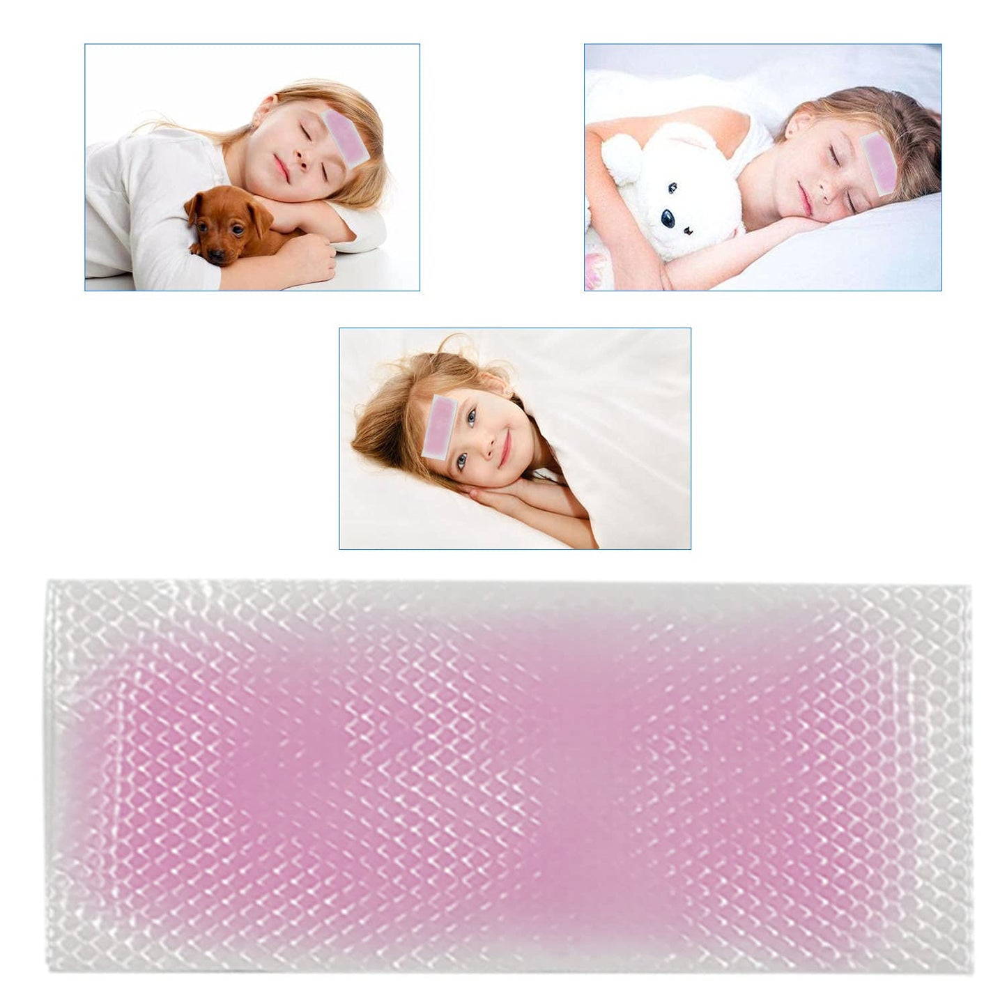 40 Sheets Fever Cooling Gel Patches, Cooling Forehead Strips Cooling Gel Sheet for Relieve Headache, Toothache Pain, Drowsiness, Fatigue, Refreshing, Sunstroke(Strawberry)