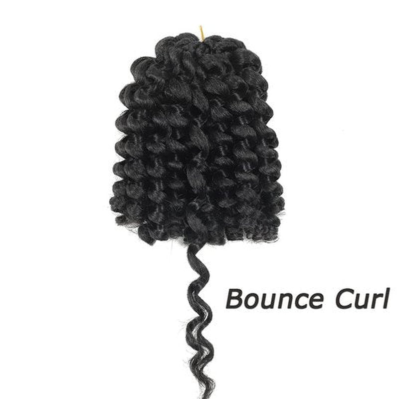 Wand Curl Crochet Braids Hair 8 Inch Jamaican Wand Curl Ombre Crochet Hair Jamaican Bounce Crochet Hair Colored Crochet Braids Ringlet Twist Hair Extension Crochet Hair(5PCS,Tgray)