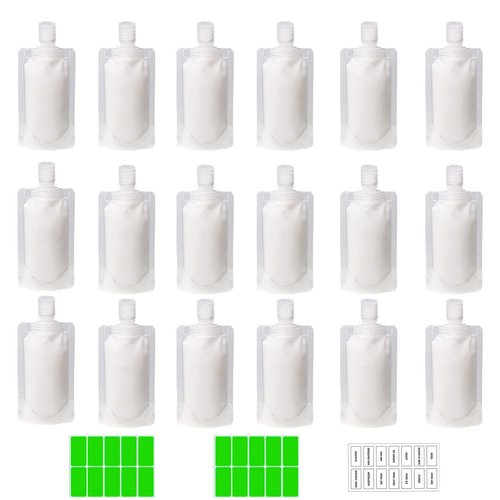 GUXACU 18 PCS Travel Pouches for Toiletries TSA Approved Travel Fluid Makeup Packing Bag Travel Containers for Toiletries Leak Pproof Travel Size Toiletries Refillable Cosmetic Containers