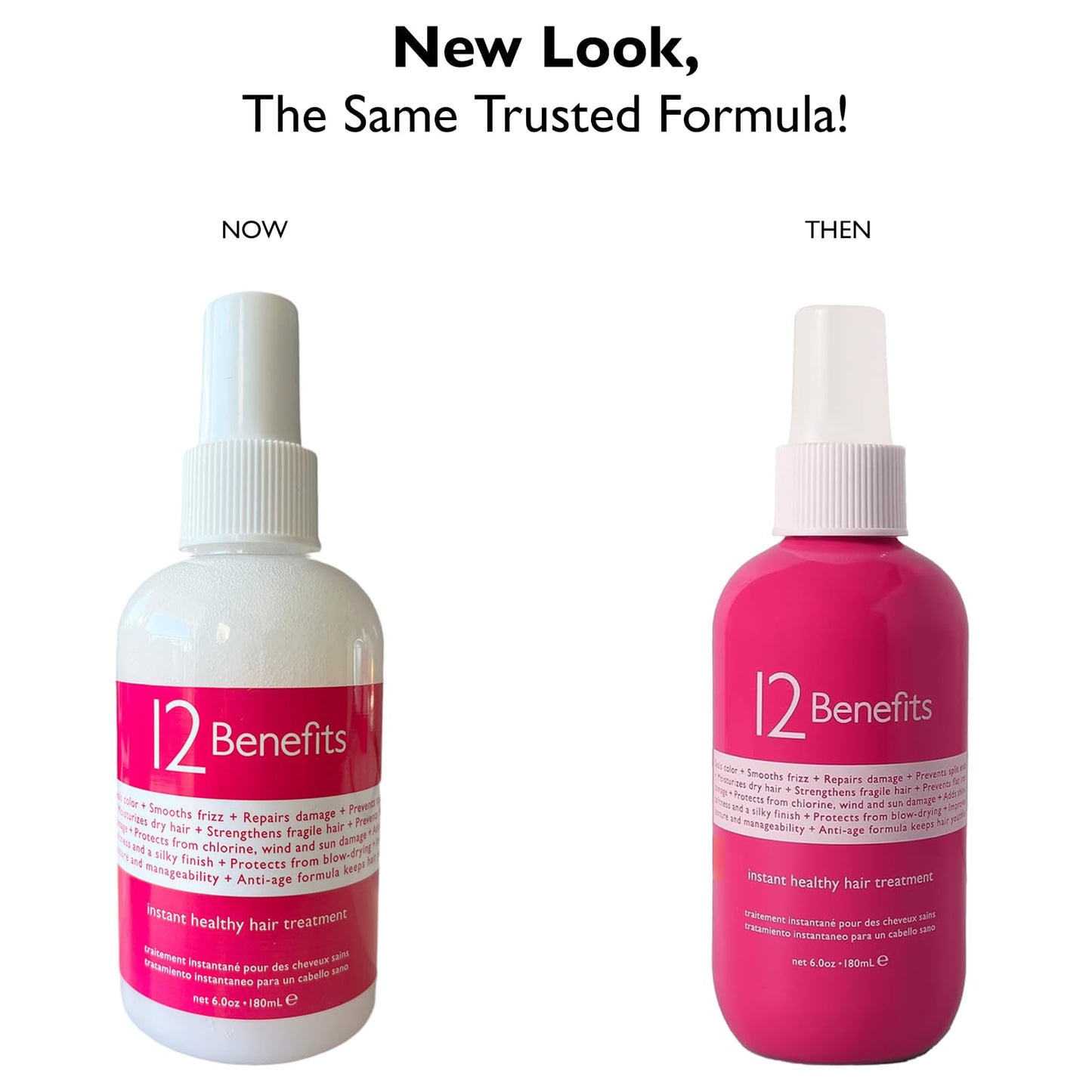 12 Benefits Leave-In Conditioner Spray + Salon-Quality Repair & Shine + 12-in-1 Professional Hair Treatment + Heat Protection + Anti-Frizz + Detangles & Strengthens + Instant Healthy Hair,(Pack of 2)