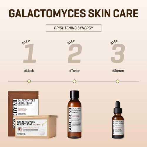 SOME BY MI Galactomyces Glutathione Daily Mask - 30 Sheets, 11.8Oz - Vitamin C Vegan Face Sheet Mask for Skin Brightening Routine - Skin Moisturizing and Glowing Care for Glass Skin - Korean Skin Care