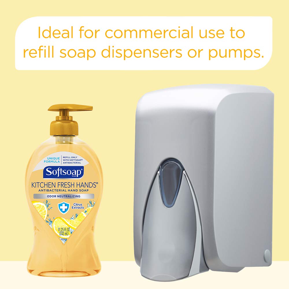 SOFTSOAP Antibacterial Liquid Hand Soap Refill, Kitchen Fresh Hands, 50 Ounce Bottle, Bathroom Soap, Bulk Soap, Moisturizing Antibacterial Hand Soap