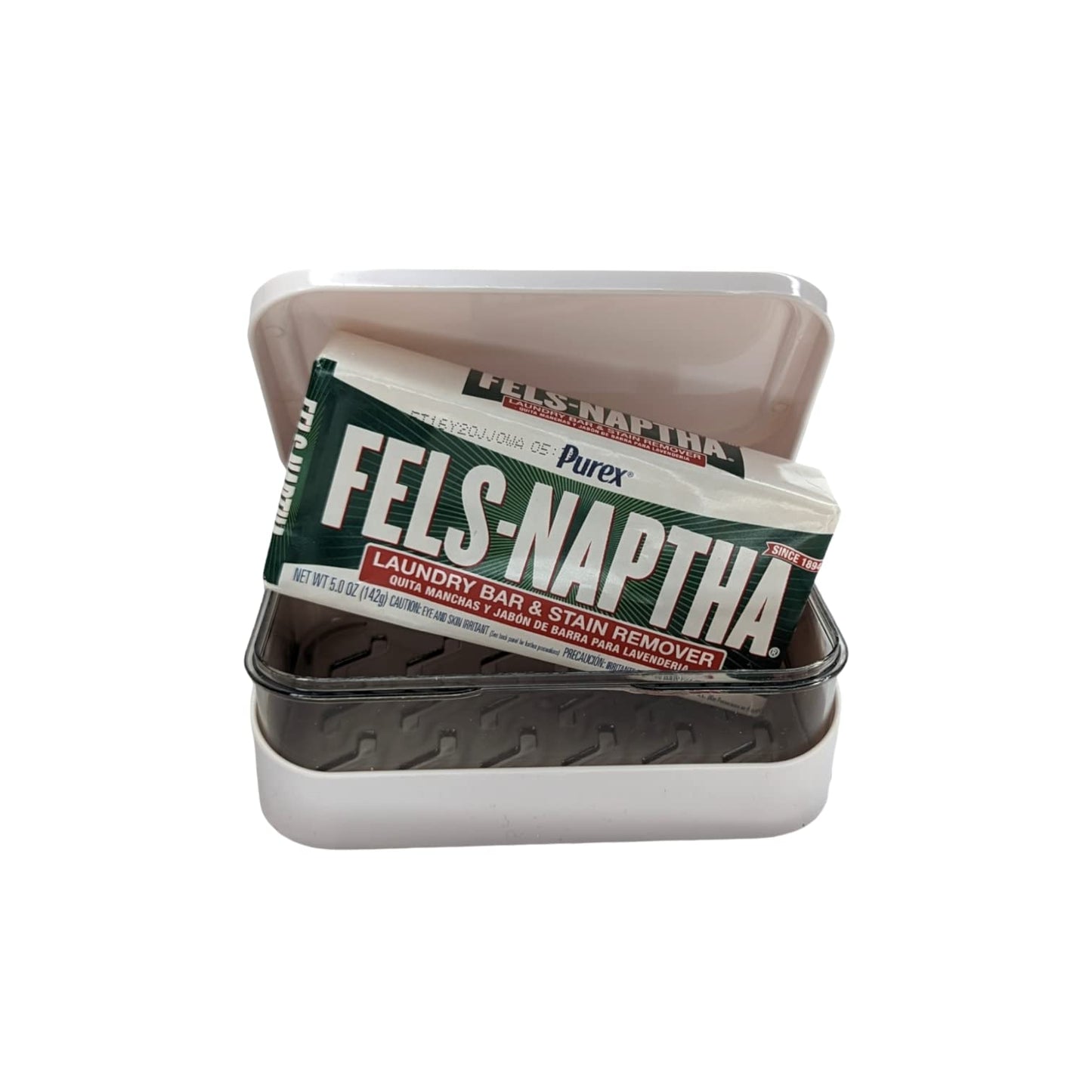 Fels-Naptha Brown Heavy Duty Laundry Bar & Stain Remover (5 oz) with BlehBlu Soap Box