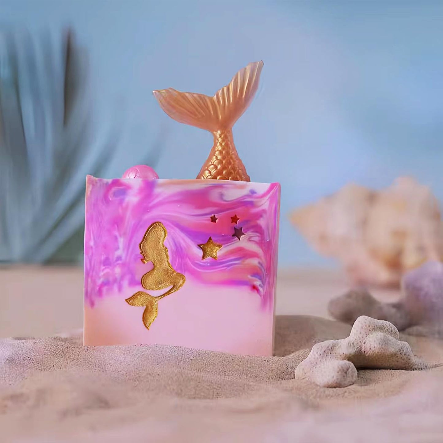 TMOMYISS Cute Mermaid Soap Handmade Natural Soap Gift Set Aromatherapy for Party Women