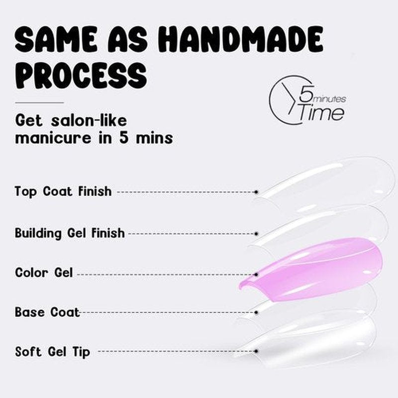 French Tip Press on Nails - Chrome Press on Nails Short Almond, French Nails Soft Gel Nails False Nail, Stick On Nails in 16 Sizes -160PCS Soft Gel Fake Nails Kit
