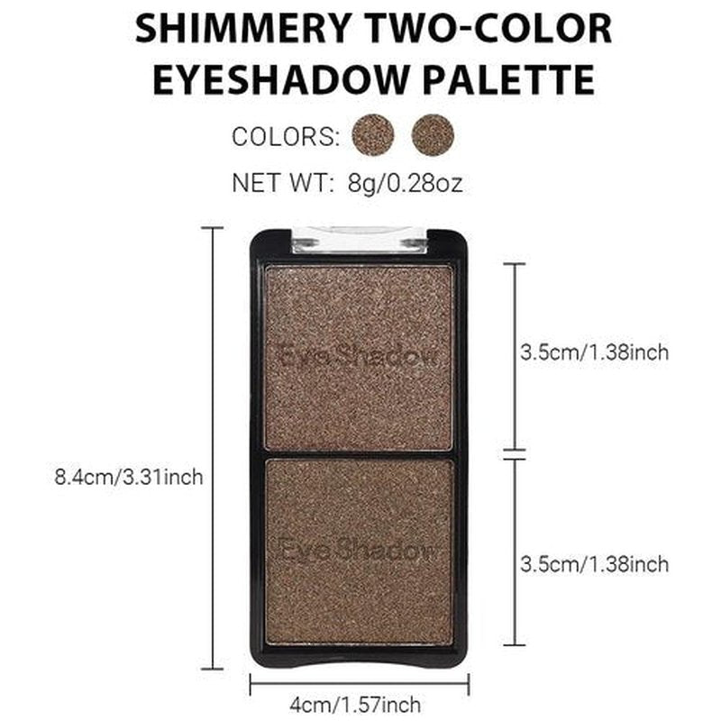 FeiCuiYun Double color eye shadow, Eyeshadows Creamy, high pigment eye makeup palette, matte shimmer metal eye shadow powder, Blendable, Ultra-Pigmented, Easy to Apply, Matte & Shimmer, (05)