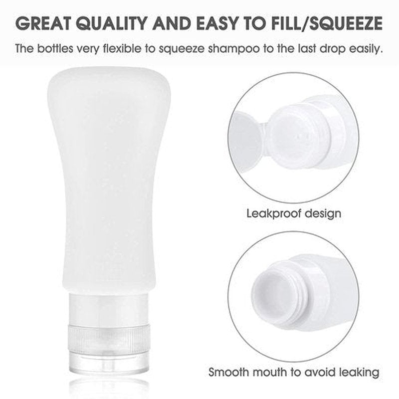 20 Pack Travel Bottles BPA Free TSA Approved for Toiletries 3oz Leak Proof Travel Shampoo and Conditioner Bottles for Toiletries, Silicone Travel Size Toiletries Containers with Toiletry Bag Teapile