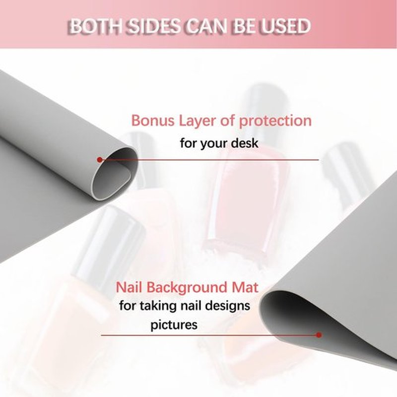Arm Rest for Nails Tech with Nail Table Mat,Microfiber Leather Nail Hand Rest, No Installation Required Manicure Hand Rest Stand Nail Art Accessories Tool for Nails Tech(Gray)
