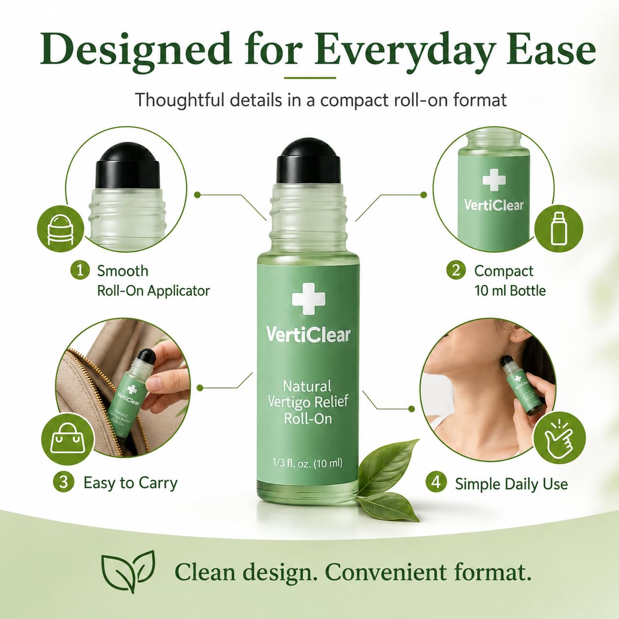 Verticlear Relief Roll-on, Natural Ingredients Can Quickly Acting 10ml