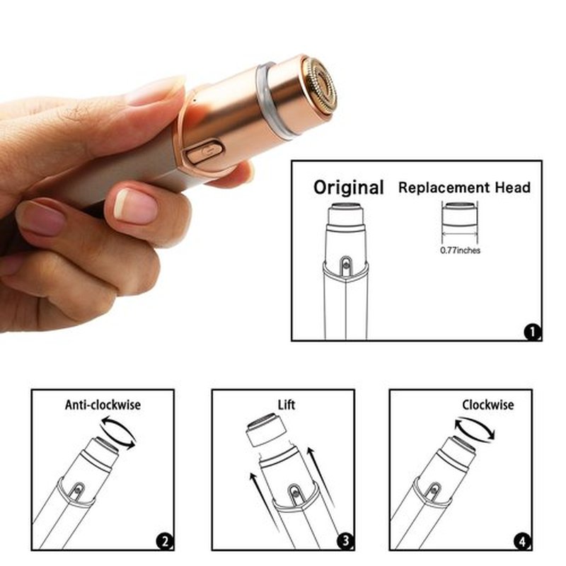 Generation 3 Replacement Heads for Flawless Finishing Touch Facial Hair Remover, New Upgraded Replacement Blades for Flawless Women