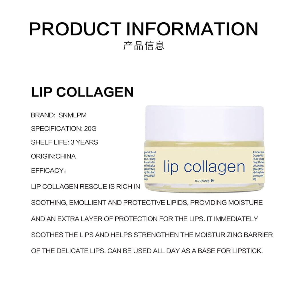 Lip Collagen with Peptide & Stem Cell Complex, Lip Balm for Dry Lips, a Lip Moisturizer for Lip Care and Lip Treatment