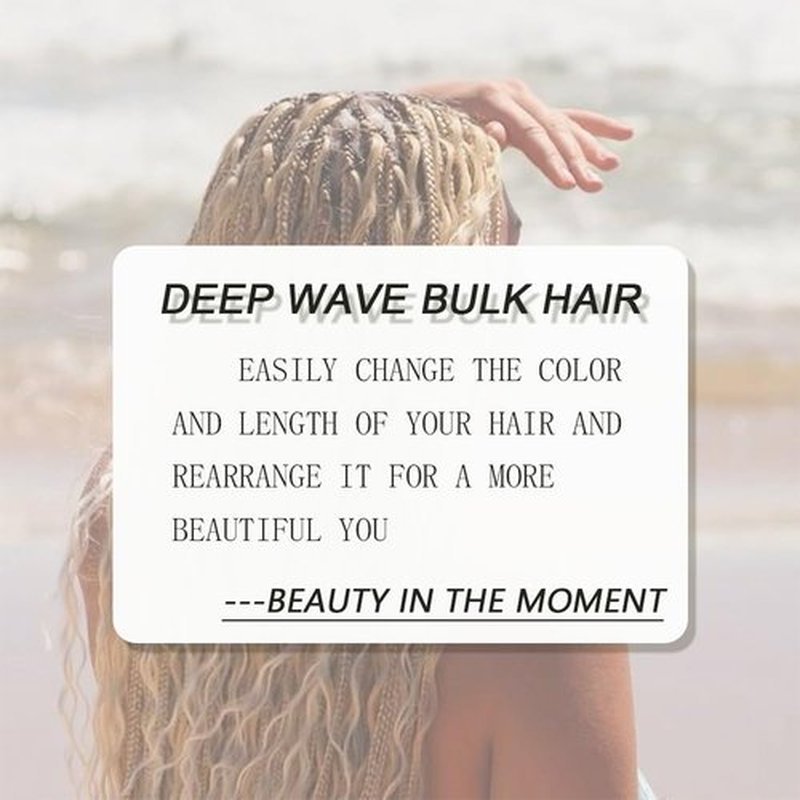 Deep Wave Bulk hair for Braiding Wet and Wavy Micro Braiding Hair No Weft Faux Deep Wave Braiding Hair Extensions for Box Boho Braids 300g with 4 Bundles #1B (20Inch)