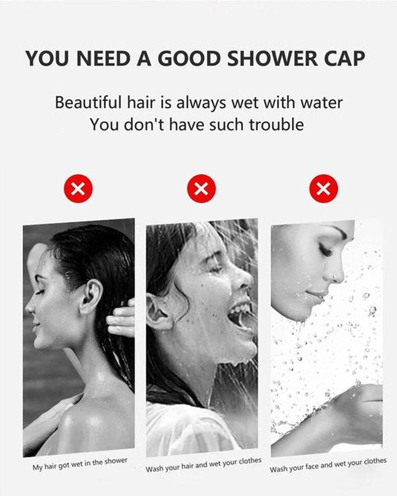 100PS Disposable Shower Caps, Plastic Clear Shower Caps, lengthening and thickening Hair Caps for Hair dyeing assistance, Hotel and Hair Salon, Home Use, Portable Travel (Size 20.5"/52cm）