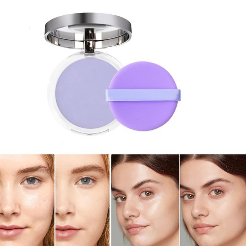 Issy Cosmetics, Itssofiagg - Iluminador Mate, Lavender Matte Powder, Iluminador Mate Pressed Powder, Oil Control Face Pressed Powder Matte Face Powder with Mini Powder Puff