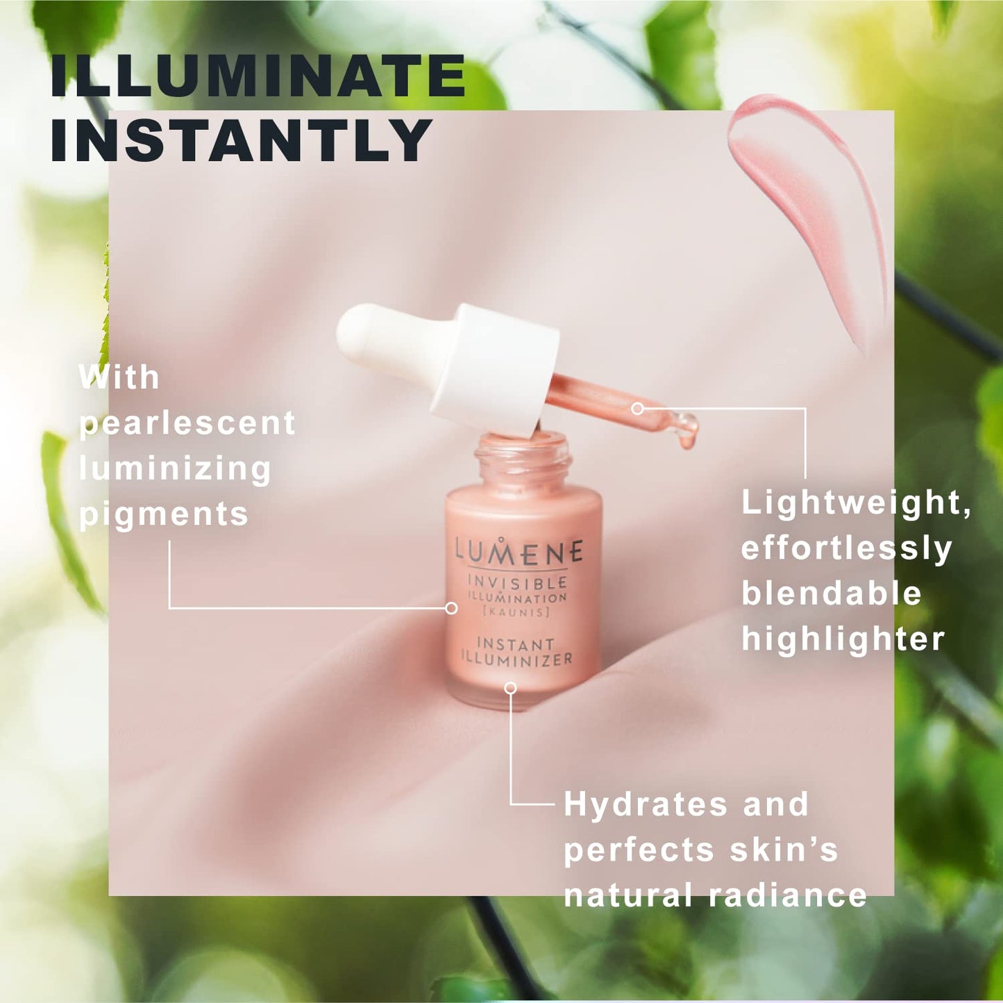 Liquid Blush Pink Blossom - Lumene Dewy Cheek Tint with Luminizing Pigments for Glowing Skin (0.5 Fl Oz)