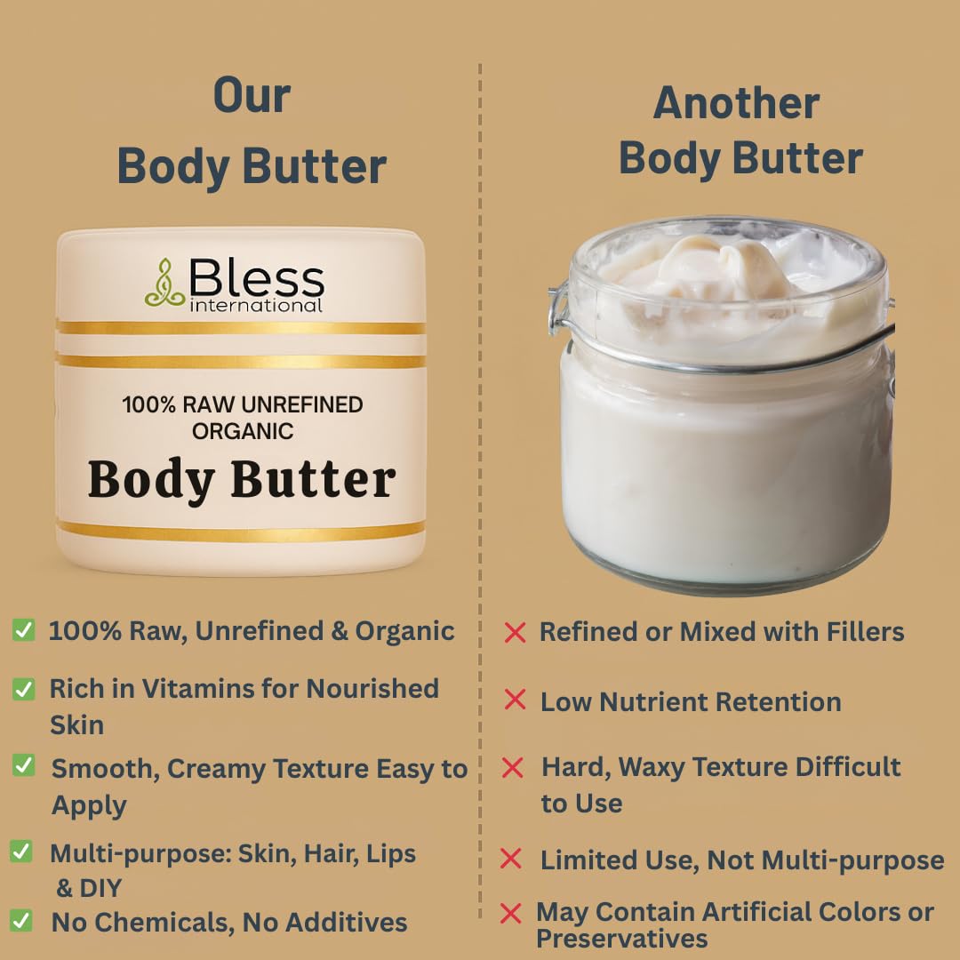 Bless-Organic-Raw-Cocoa-Butter-100%-Pure-Natural-Unrefined 4-OZ/115-GM