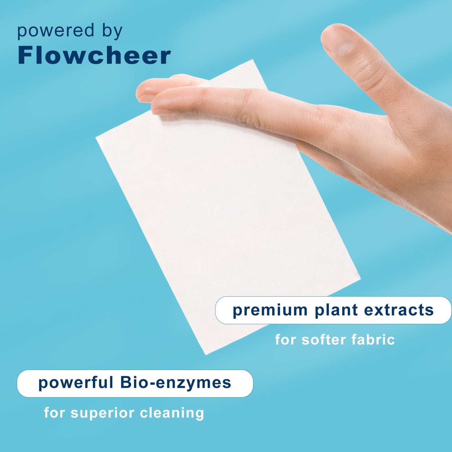 Flowcheer Laundry Detergent Sheets Travel Pack - 5 sheets 10 Loads Lavender Scented - travel laundry detergent, Camping Traveling, No Plastic Jug, All Washing Machines, Hand Washing