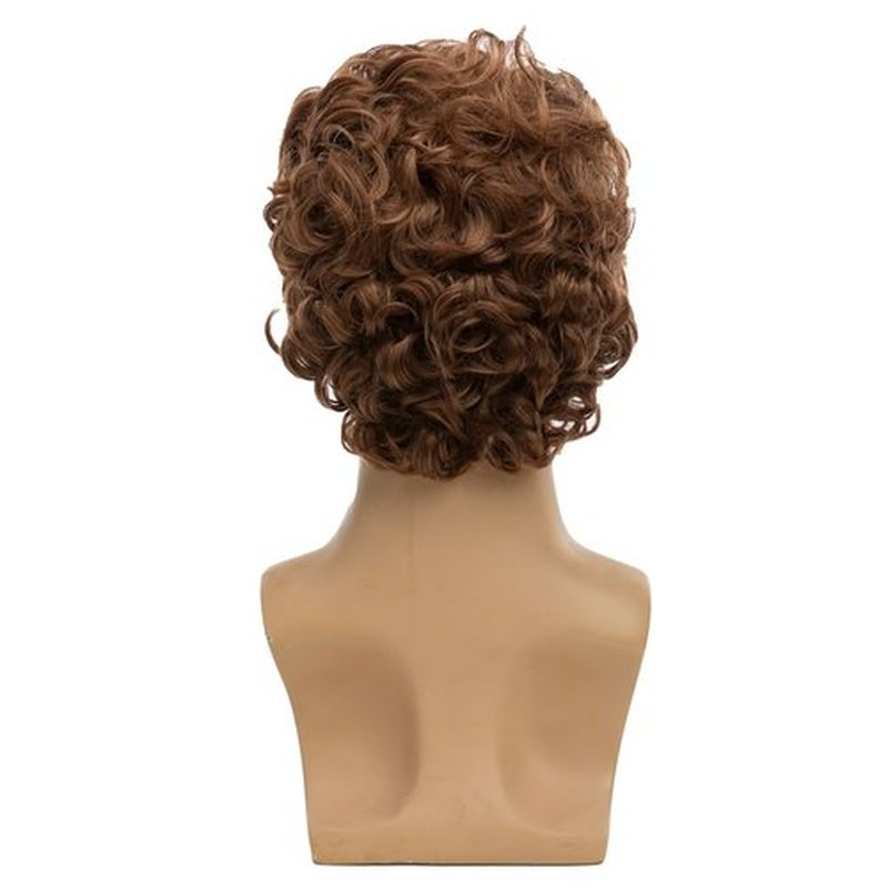 Wiwige Mens Wig Short Curly Blonde Wig Heat Resistant Synthetic Cosplay Replacement Wigs for Men