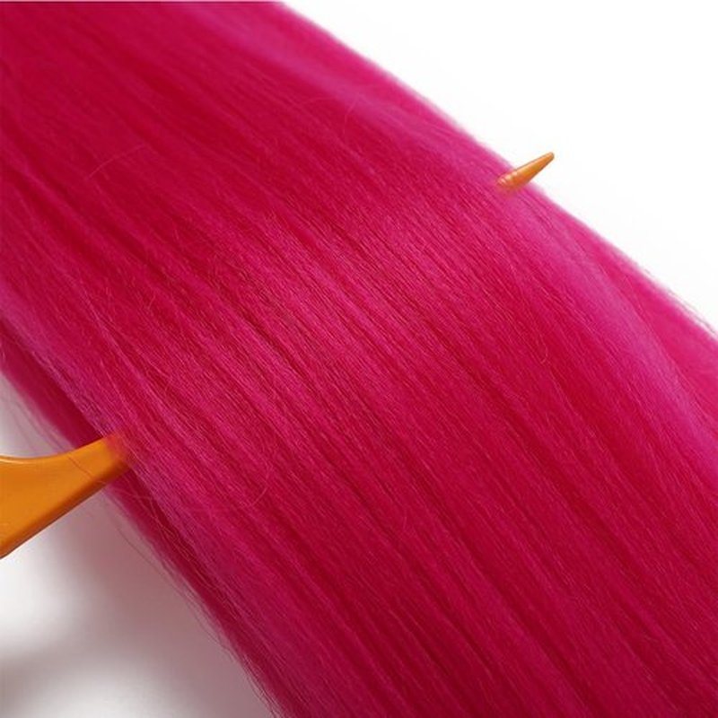 Xiaofeng 3 Packs/Lot Pre Stretched Braiding Hair Extensions for Women Crochet Braids Hair Light Pink 26 Inch Hot Water Setting Synthetic Fiber Braiding Hair Extensions for Girls100g/Pack (227C)