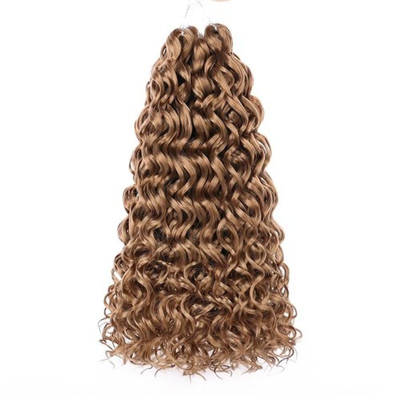 ZRQ 14 Inch GoGo Curl Crochet Hair 27 Short Beach Curl Crochet Hair For Women Synthetic Deep Twist Crochet Braids Water Wave Crochet hair(14Inch,27)