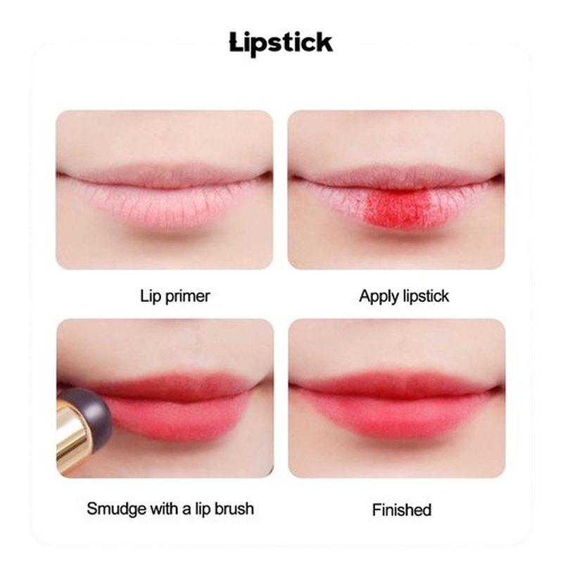 Lip Applicator Brush with Cover - 3PCS Exquisite Professional Dustproof Retractable Lip Brush - Makeup Lipstick Lip Gloss Applicators