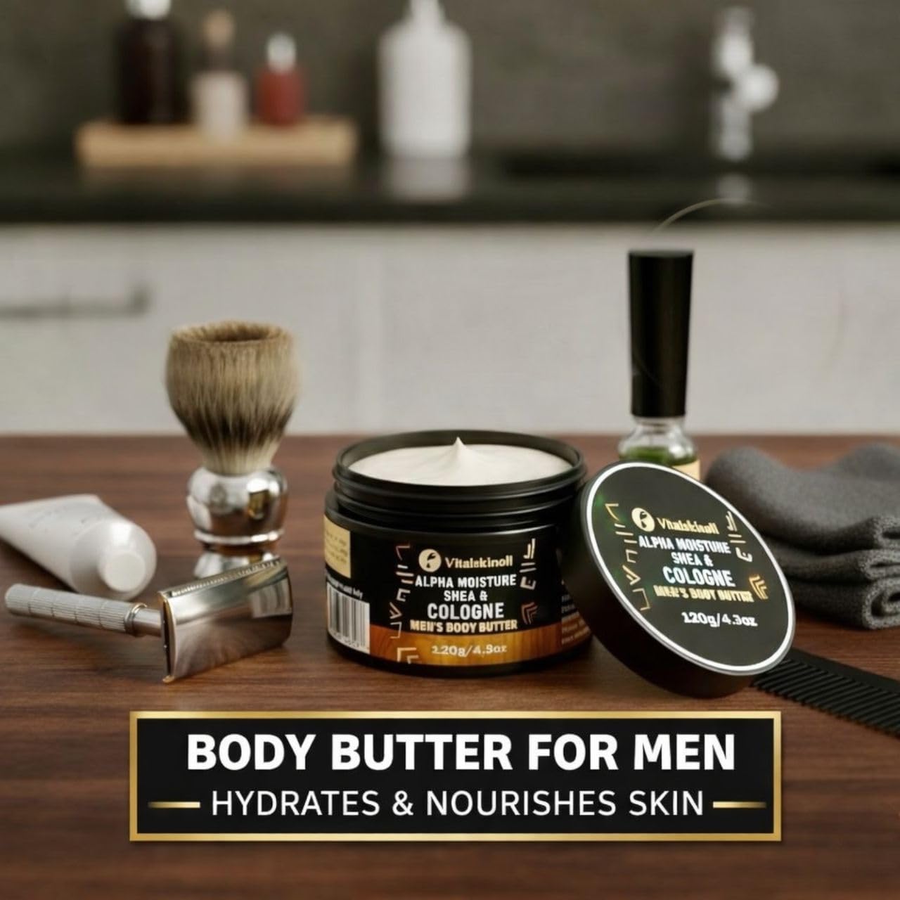 Body butter for men, Cologne scented body butter with shea and cocoa butter