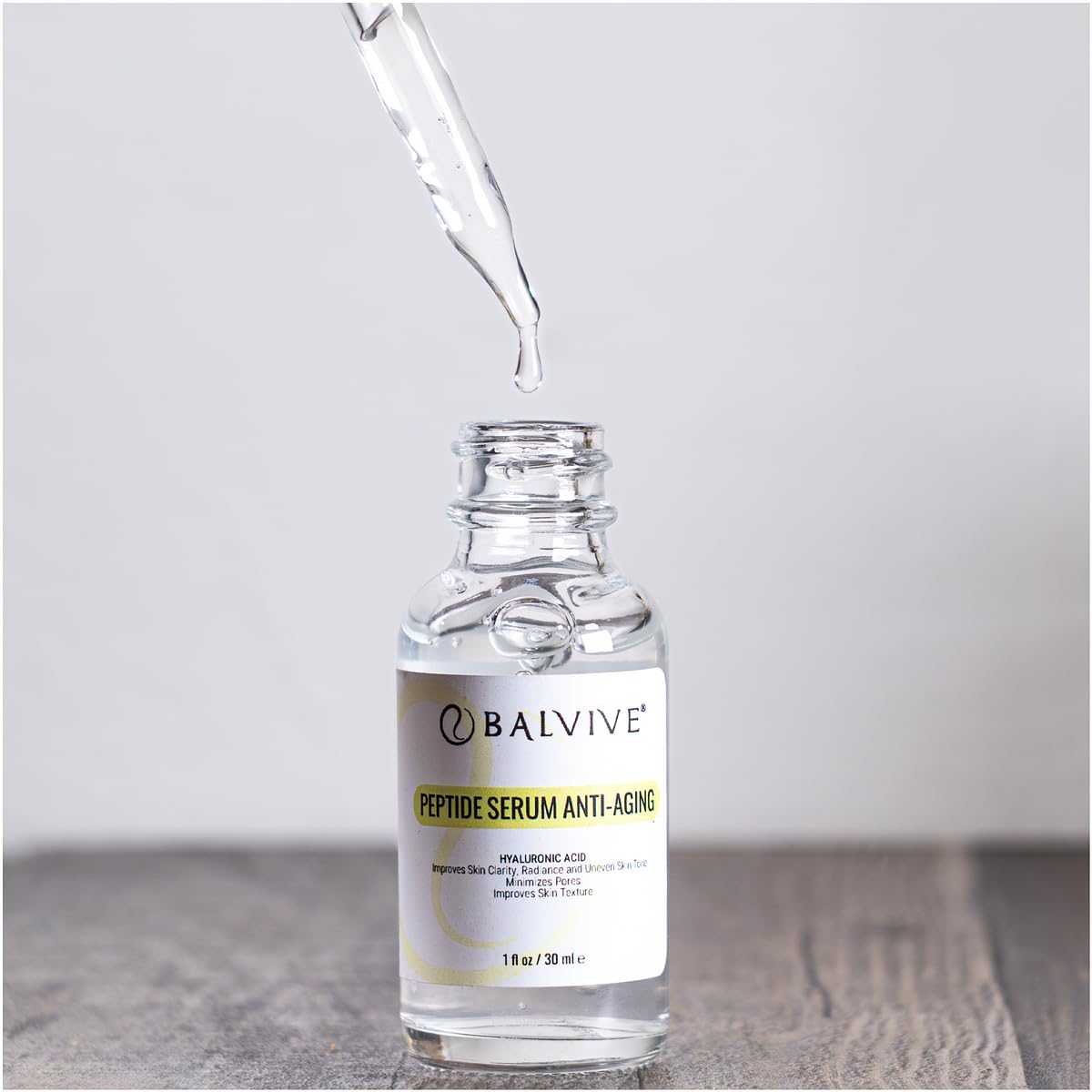 BALVIVE Advanced Peptide Serum for Face with Collagen Boosting, Multi-Peptide Complex, and Growth Factor for Firming, Plumping, for Aging - Hydrating Facial Serum for Women, 1 oz