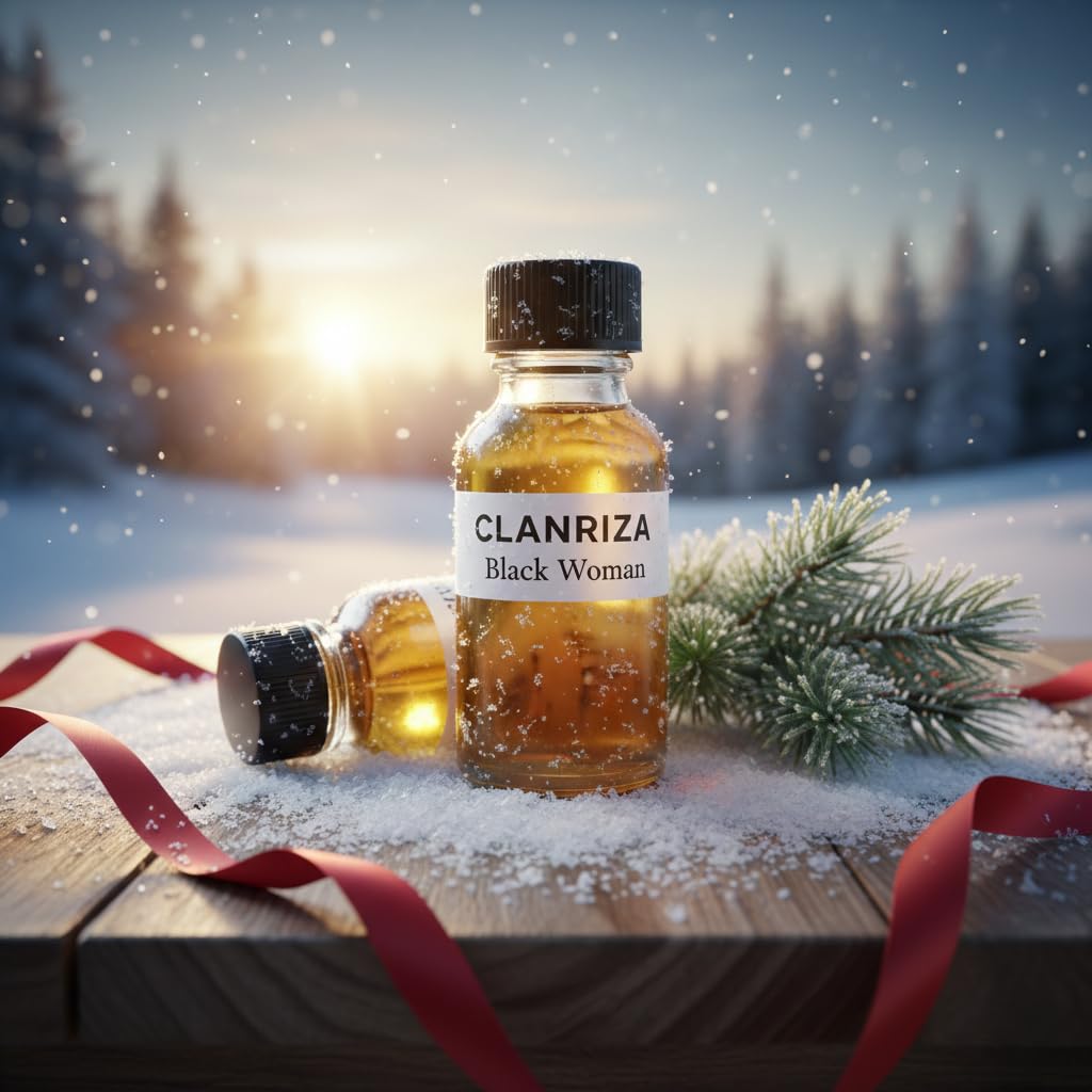 CLANRIZA 1 Fl Oz Black Woman Women’s Fragrance Body Oil, Scented Perfume Oil - Long Lasting Fragrance Oil For Daily Use, Home & Best For Gifts (Pack of 1)