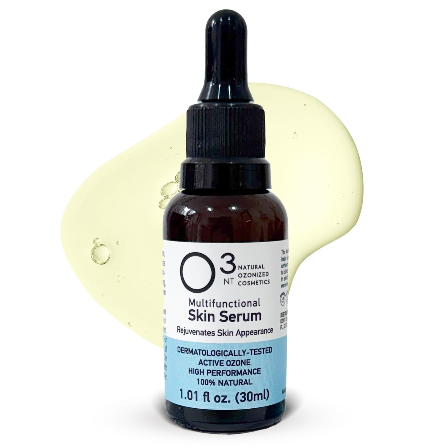 O3NT Skin Oil - Multifunctional Skin Care - Revitalization, Nourishment and Hydration - Active Ozone Therapy - High-Performance Natural Treatment - All Skin Types - 1.01 Fl Oz