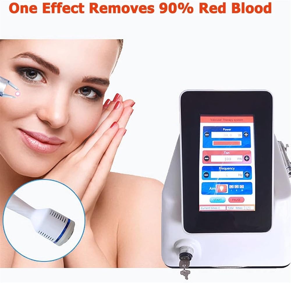 MAHWER 2in 1 Spider Varicose Vein Removal Device with 980NM Probe and Ice Hammer, 15ms-100ms Pulse Output and 650nm Indicating Light Wavelength, for Home Salon