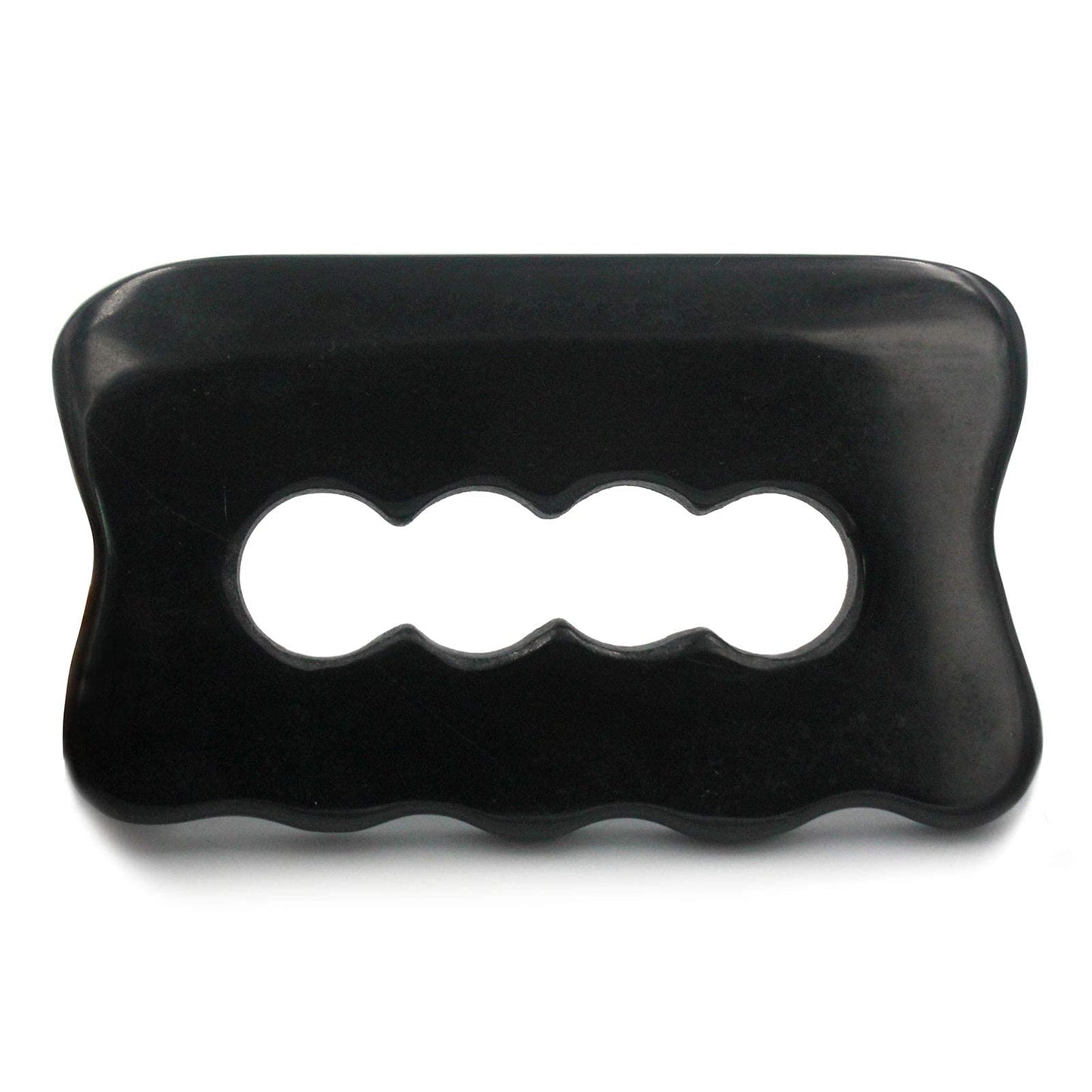 Gihunk Gua Sha Massage Tool, Bian Stone Gua Sha Tool Gua Sha Stone for Soft Tissue Scraping, Used for Back, Legs, Arms, Neck,Shoulder(Black)
