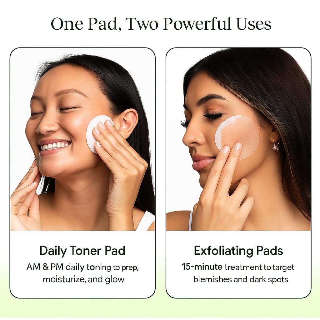LARA. Skin Cell Renewal Toning Pads, 100-Count Hypoallergenic Collagen Moisturizing Face Pads,korean moisturizer for dry skin, Dark Spots Remover with Vitamin C